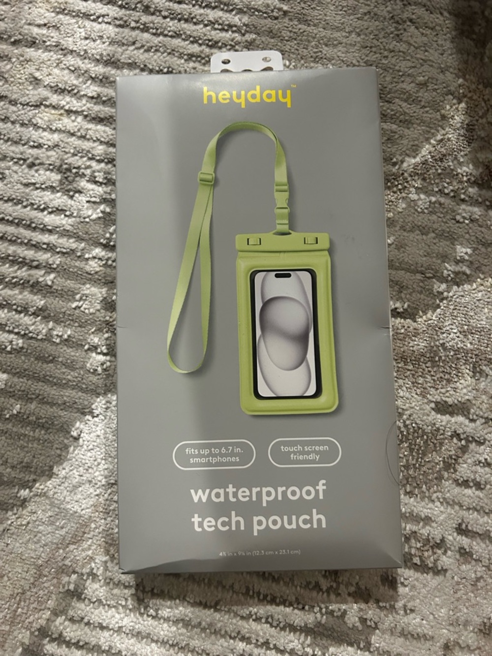 heyday Waterproof Tech Pouch in Lime Green